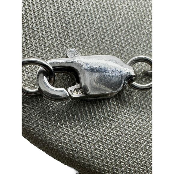 14K White Gold Mini Cable Link Chain (16935) - Picture 6 of 6